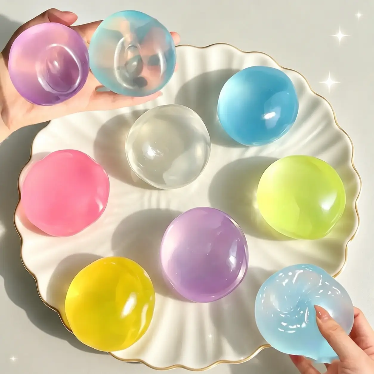 Plastic Slow Rebound Coconut Oil Hand Squeeze Balls, Anxiety Relief Toy, Stress Relief Tool, Squishy Fidgets, Easter Toy, Party Gift, Birthday Present, Stress Relief Gadgets