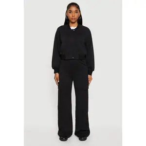 Textured Knit Zip Front Bomber Jacket