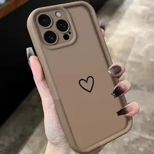 Suitable for IPhone17 11 12 13 14 15 16 Pro Max Air Plus Heart Design Drop Protection Shockproof Soft Silicone smartphone Cover