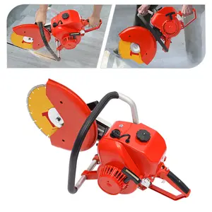 Gas Powered Concrete Cutter 12in Diamond Blade 2.9KW 6500rpm Circular Saw for Concrete Stone Steel with Tool Bag Easy Start