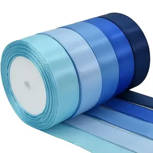 5-Pack Colorful Polyester Ribbon Set, Perfect for DIY Bow Making & Crafting Projects, Ideal Party Decorations & Holiday Gifts