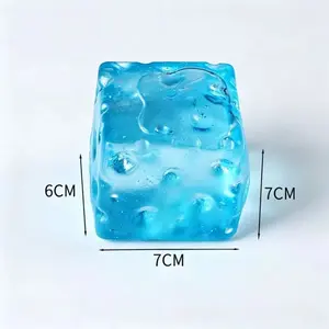 Transparent Ice Cube Squishy  - Slow Rebound Maltose Squeeze Stress Ball, Clear Cube Decompression  for All Ages