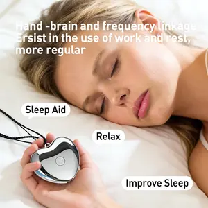 Portable sleep sound machine with a lanyard, offering exceptional battery life and a compact design, ideal for travel, the office and home use, as well as for meditation—a relaxation device designed specifically for adults suffering from insomnia, featuri