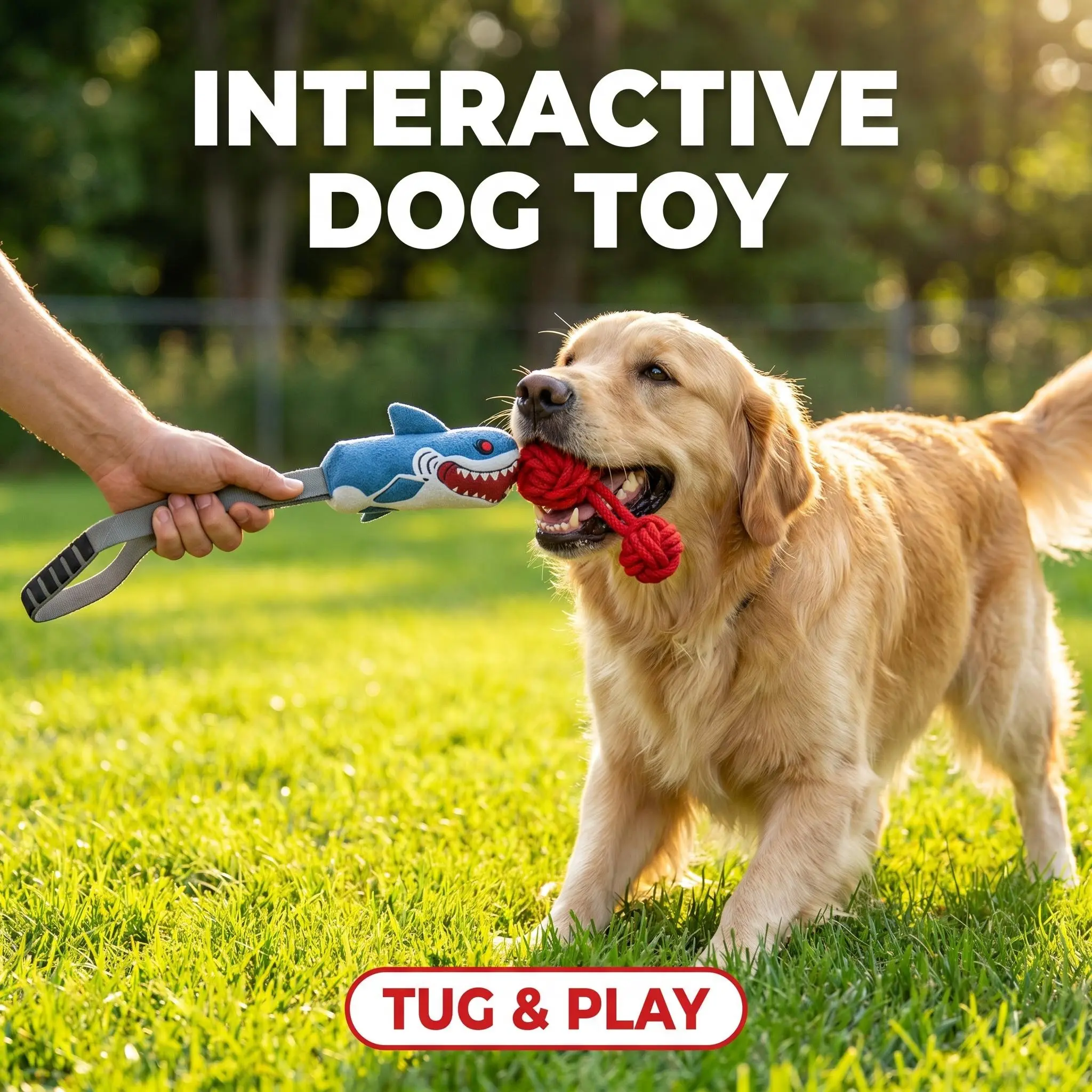 Indoor/Outdoor Interactive Shark Dog Chew Toy