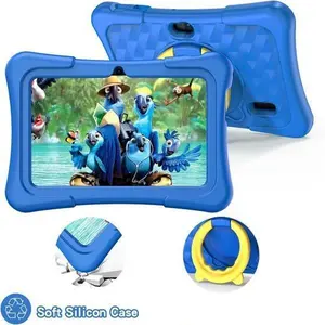 7 Inch Kids Android Educational Tablet with Dual Camera, Parental Control Learning Tablet with Protective Case, Perfect Early Education Toy & Birthday Gift for Children