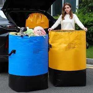 Durable Handle Moving Bag with Safety Drawstring Closure, Large Capacity Foldable Storage Bag, Storage Carrying Bag, Ideal for Moving, Travel, Dormitory