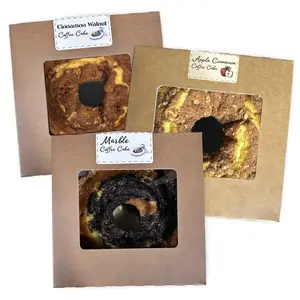 Carlotta's Bakery Authentic New York Round Coffee Cakes Bundle, Apple Cinnamon, Chocolate Marble and Cinnamon Walnut