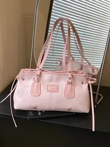 New York Street Style Commuter Shoulder Bag, Casual Vintage Fashion Crossbody Bag, PU Material, All Seasons, Spring 2026