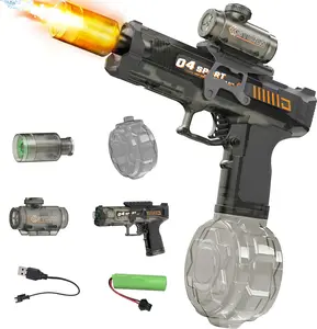 Electric Water Gun for Kids & Adults - Automatic Squirt Gun with Nozzle Flash & Water Spray, Summer Outdoor Water Blaster Pistol Pool Beach Party Toys for Boys Girls