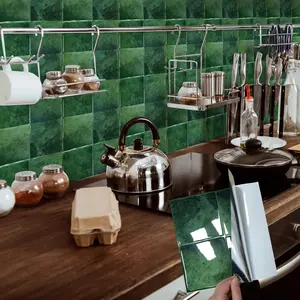 10-Sheets/20-Sheets Peel and Stick Backsplash Tiles, Kitchen Bathroom Square Self Adhesive Wall Tile, Checkerboard Mosaic Stickers