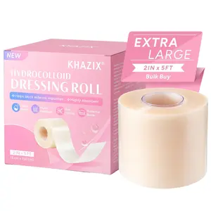 Khazix Silicone Hydrocolloid Wound Dressing, Self-Adhesive Scar Care Patch, Ultra Absorbent, Waterproof, Breathable, First Aid & Skin Healing, Silicone Scar Patches