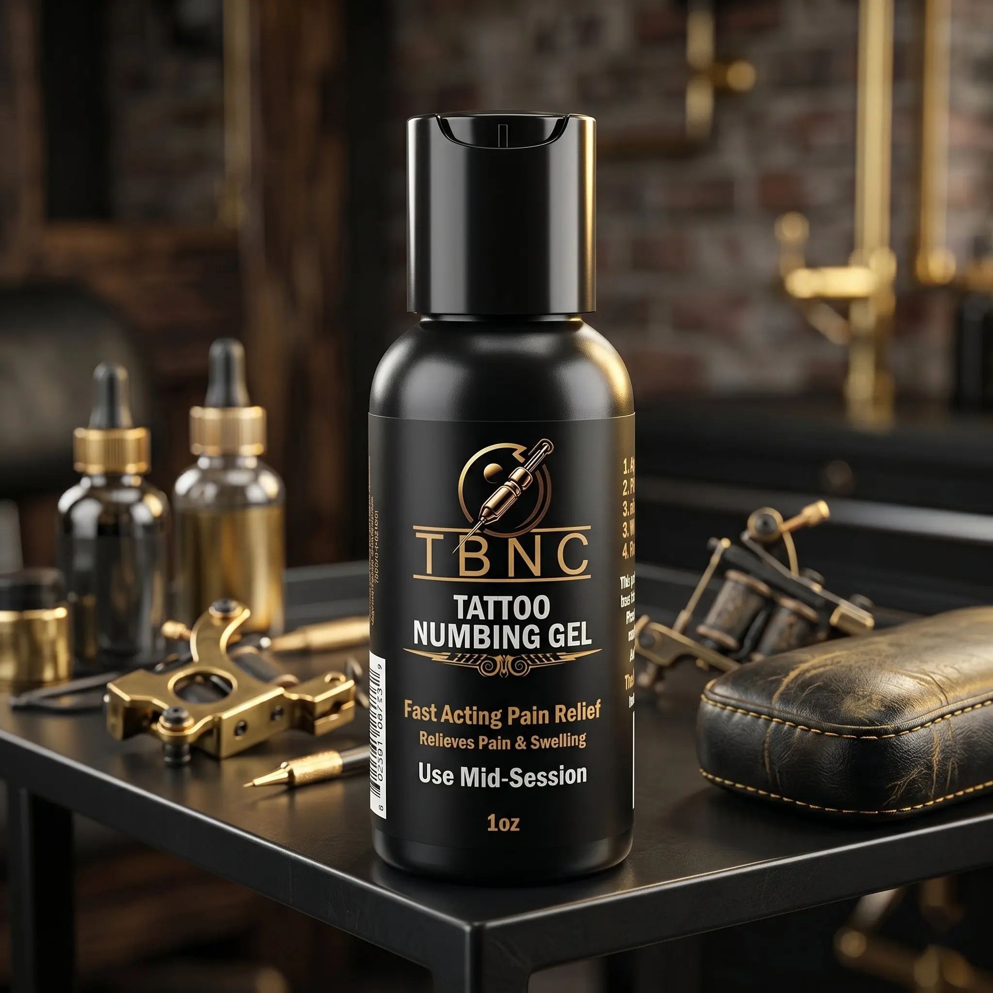 Tattoo Numbing Gel - Maximum Strength Fast-Acting Topical Anesthetic Cream for Painless Tattoos, Piercings, Microblading & PMU | Deep Pain Relief Formula, Long Lasting 4-6 Hours, Instant Body Art Pain Relief Gel for Sensitive Skin | Tattoo Must-Have