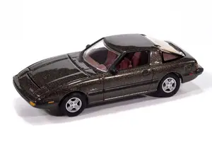 1985 Mazda RX-7 V9 Metallic Silver (Classic Gold) Diecast 1:64 Scale Model - Johnny Lightning JLCG037