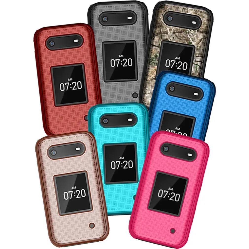 Case for Nokia 2760 Flip Phone, Nakedcellphone [Grid Texture] Slim Hard Shell Protector Cover for Tracfone N139DL