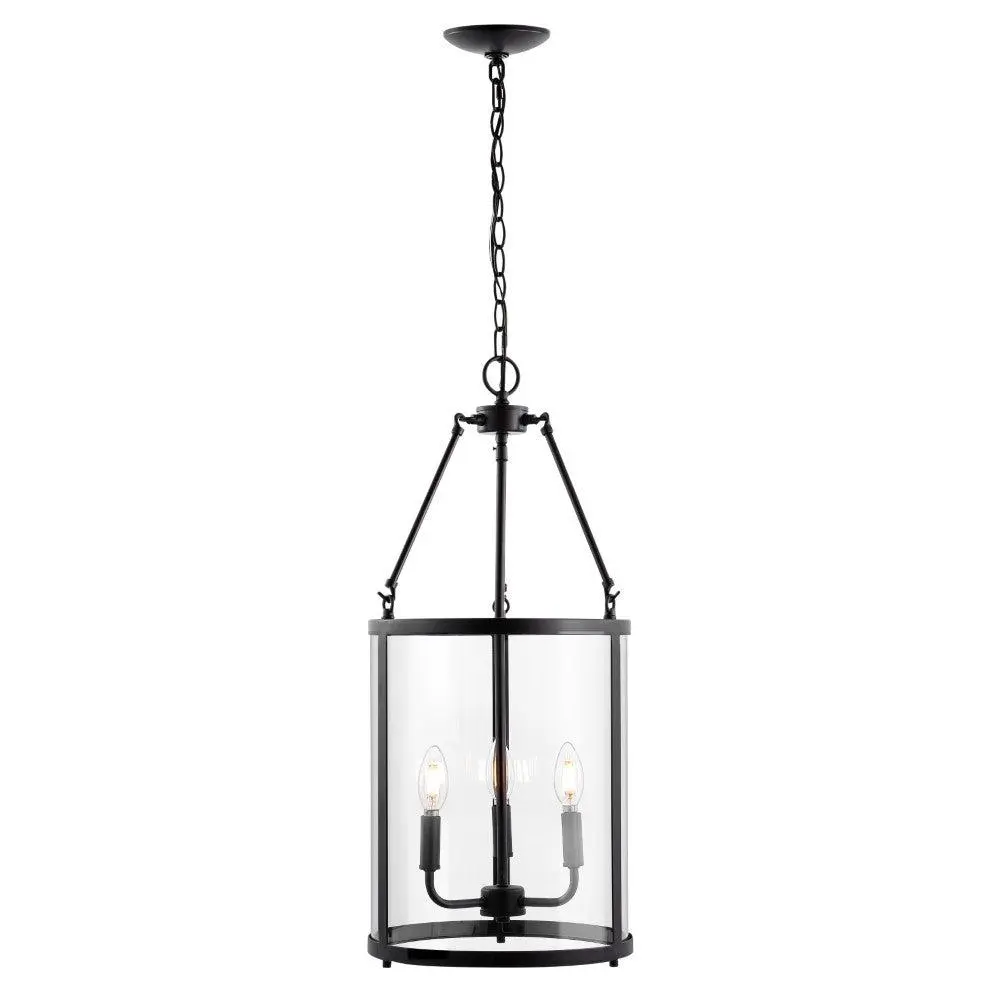 JONATHAN Y Edison Farmhouse Metal LED Pendant; for Living Room,Bedroom, Kitchen, Office