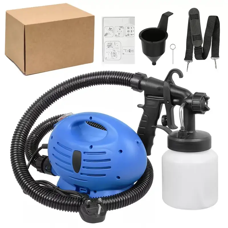 HVLP Electric Handheld Sprayer Kit - 650W Gravity Feed (27.05oz) PP Sprayer with Cleaning Brush, Wrench, High Atomization, Adjustable Flow, Easy to Clean for Cabinet Painting, Smooth Effects