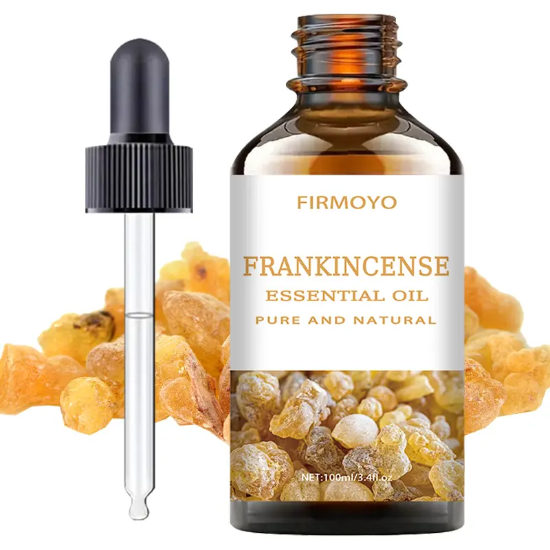 Pure Frankincense Essential Oil - 3.38 oz/100 ml - Pure plant oil, Aromatherapy Body Oil, Oil Nourishing, Body Oil Moisture, long-lasting fragrance, for massage, light tanning care, face, body care, Concentrated aroma, For wellness enthusiasts