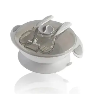 Primo Passi - Baby Suction Bowl Feeding Set, Grey