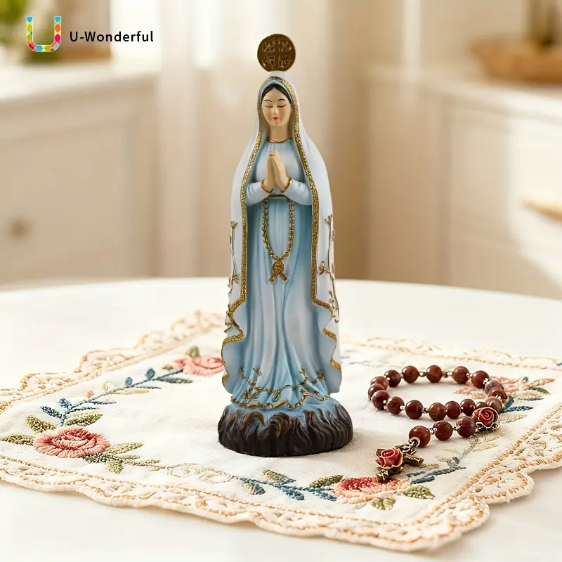 u-wonderful Handmade Elegant Durable Virgin Mary Resin Figure - Christian Desk Ornament, Religious Decorations, Home Supplies