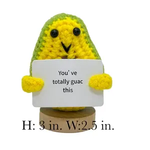 Handmade Crocheted Fruits and Animals,Chicken, Apple, Pear, Avocado, Orange, Pineapple, Owl, Positive emotional support, home decor-hanging decor