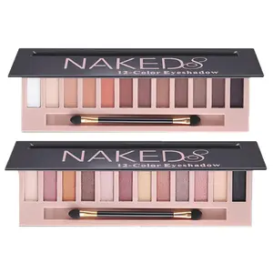 Matte+Shimmer  12 Color Makeup Nude Colors Eyeshadow Palette Waterproof Smokey Professional Beauty Makeup Kit Cosmetic naked  palette