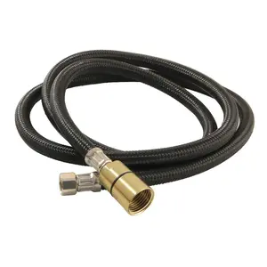 Kingston Brass  Nyloom 60 in. Kitchen Faucet Spray Hose, Matte Black & Brushed Brass