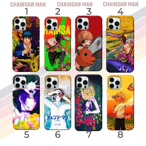 Denji x Reze Chainsaw Man phone case, Makima Aki Hayakawa Chainsaw Man Tough Case cover for iP 17 16 15 14 13 12 plus pro max SS24,25 Ultra, Gift for Anime Lovers