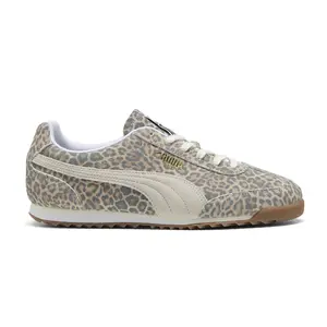 PUMA Womens Arizona Leopard Print Lace Up Sneakers Shoes Casual - Brown, Grey