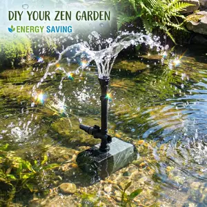 OYO WATER DIY Zen Garden Fountain Pump - Energy-Saving Submersible Pump for Stunning Bird Baths & Ponds