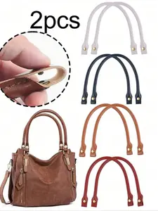 2pcs Pu Handbag Replacement Straps, Removable Straps, Handbag Handles, Shoulder strap, Bag Accessories, Easy To Install, Round Design, Easy To Carry, The Best Gift For Handmade Enthusiasts, A Must-Have For Home