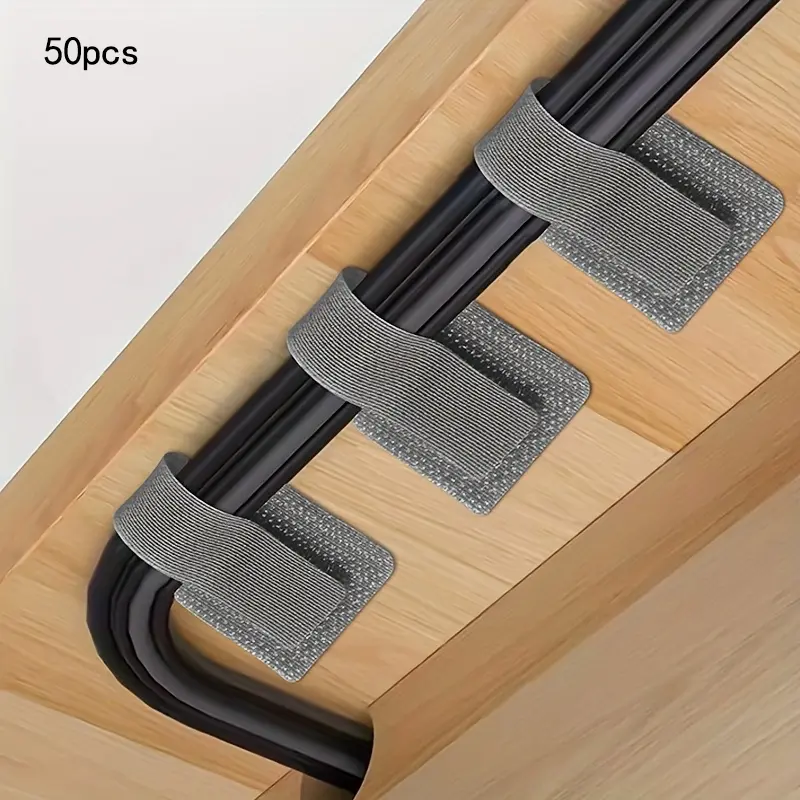 50pcs Self-Adhesive Cable Clips, Heavy-Duty Cord Organizer, Cord Storage, Wire Organizers, Cord Management Holders, Adhesive Backing, Space-Saving Wire Management for Desk, Wall, Under Cabinet, Cable Management Kit, Home Office, Desk Accessories