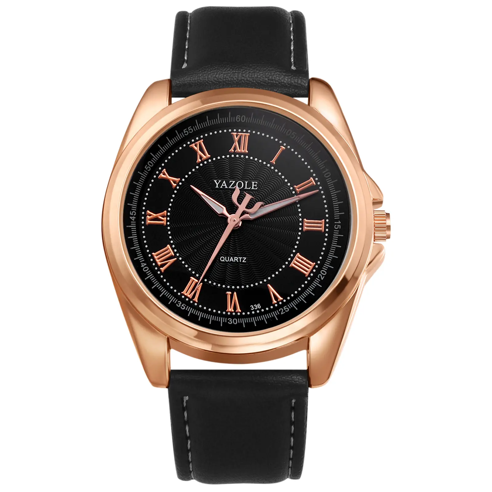 OIDEA Men's Vintage Quartz Wristwatch - Leather Strap, Analog Dial, Circular Face with Roman Numerals, Business Casual Fashion Accessory summerwins