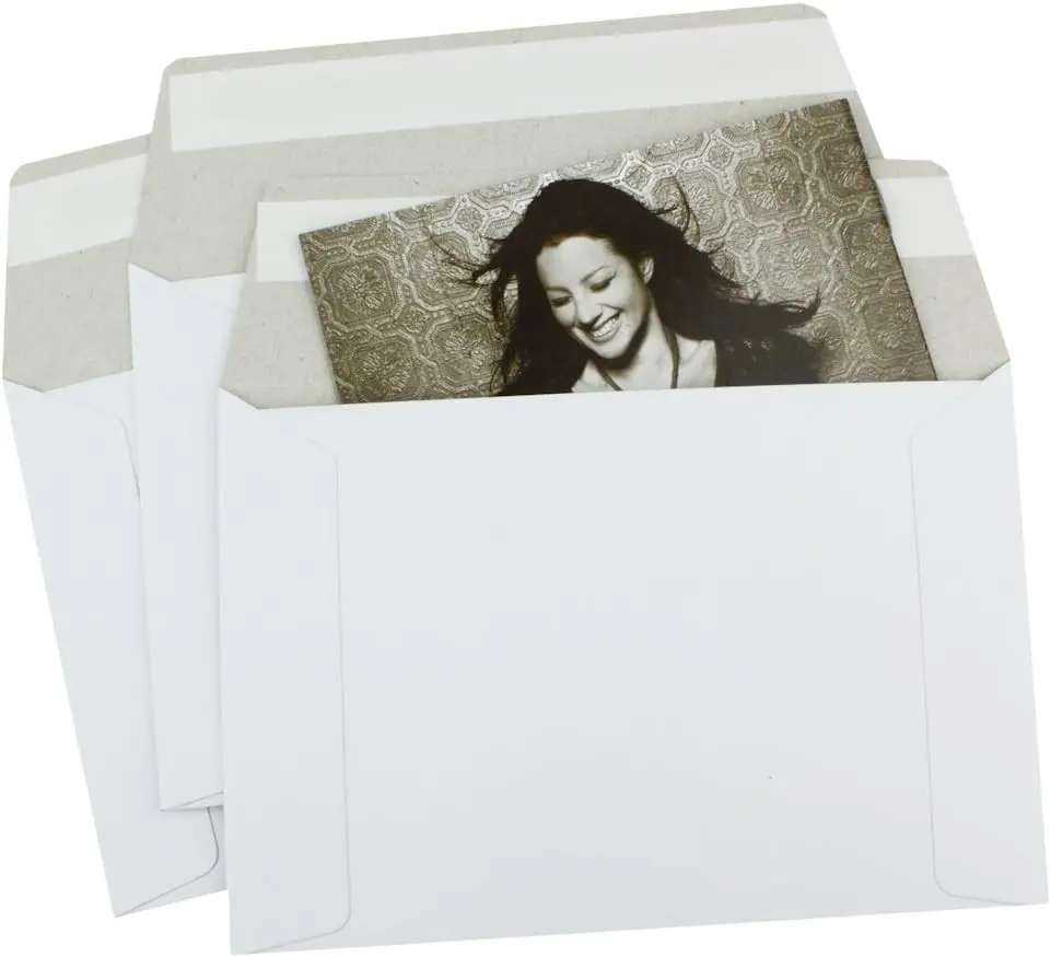 5 EcoSwift 9 x 11.5 Rigid Photo Mailers Stay Flats White Cardboard Self Seal Envelopes 9x11.5