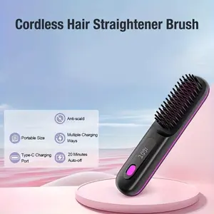 Portable Straightening Comb USB Charging, 3D Stereo Teeth, Long-Lasting Styling, Multi-Setting Adjustment, Smart Digital Temperature Control
