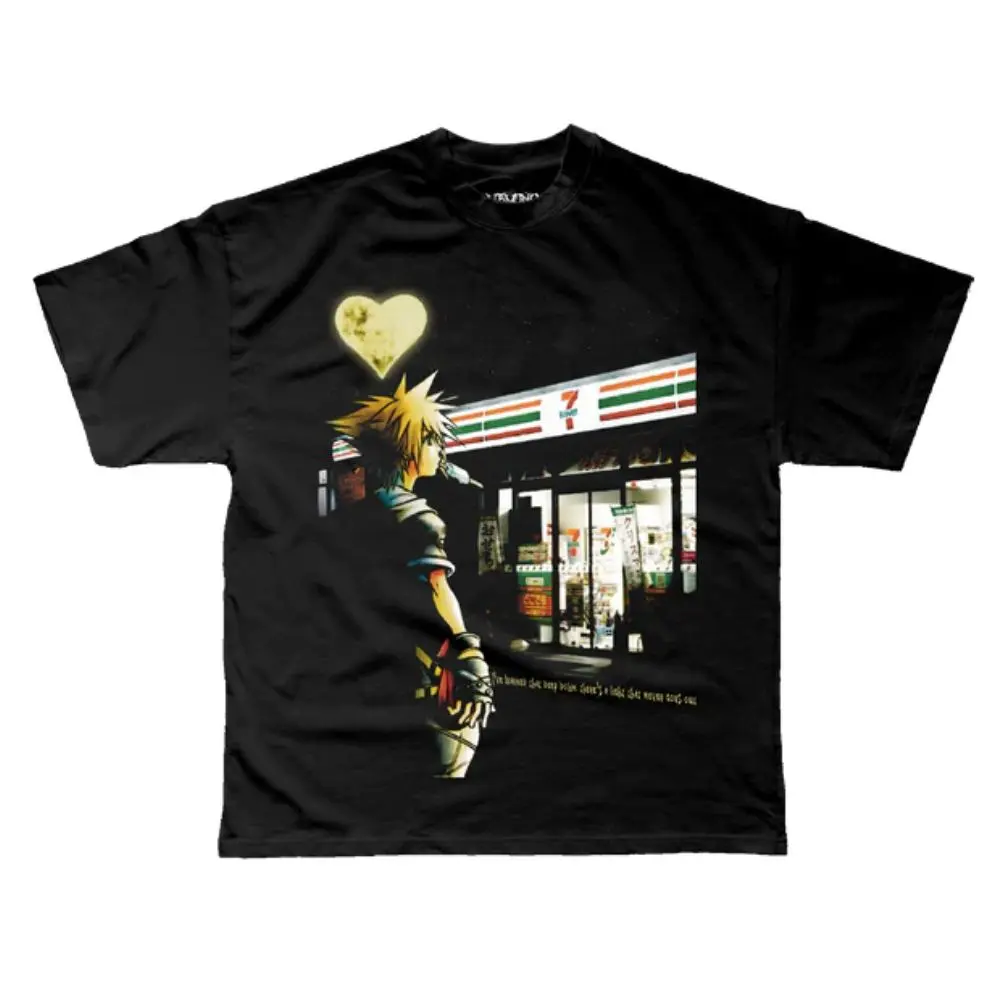 The Vintage Kingdom Hearts Shirt, Sora in Front of 7-Eleven, Anime Character Shirt, Gamer Shirt, Video Game Fan Shirt