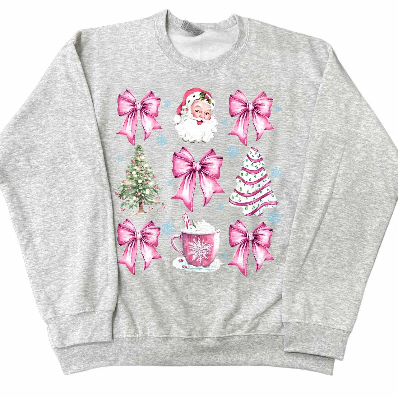 PINK COQUETTE SANTA SWEETS, sweatshirt for men and women christmas