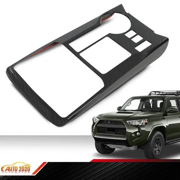Carbon Fiber Center Console Gear Shift Panel Cover Trim for 10-22 4Runner, Automotive Decoration, Car Accessories with Scratch Guard & Wear Protection, Polished Look