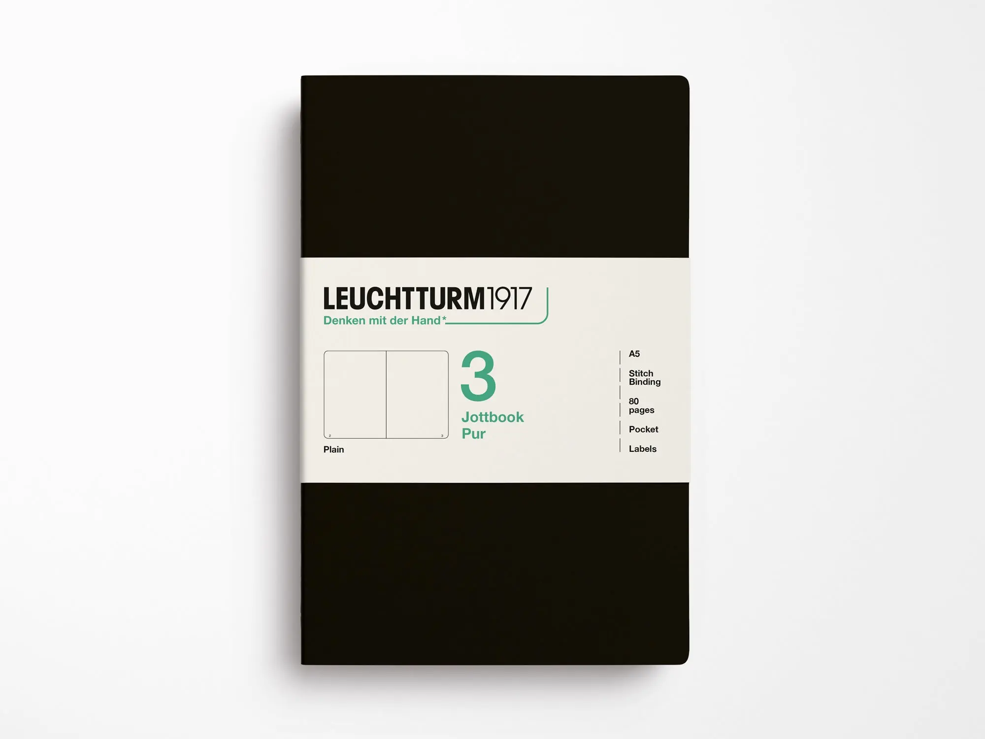 Leuchtturm 1917 Jottbook Pur Set of 3 - Black