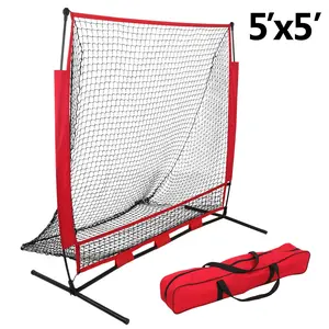 Zeny 5x5' Baseball Batting Cage Net Set - Fiberglass & Metal Frame Backstop, Portable Softball Practice Setup with Carry Case, Sports Training Equipment