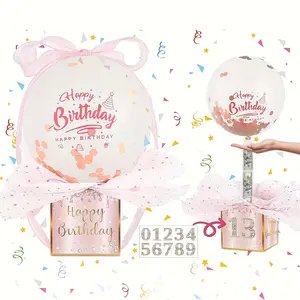 Birthday Surprise Cash Lottery Set, Upgraded Cash Box & Fun Money Balloon Box, Funny Birthday Gifts, Perfect Gift for Boyfriend Girlfriend Spouse Sibling