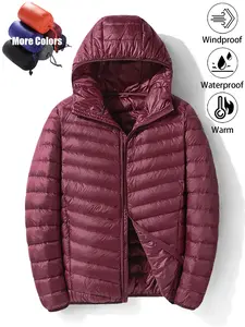 Men's Casual Fashion Waterproof Windproof Lightweight Warm Down Jacket Versatile, Durable and Crease-Resistant Outdoor Sports Top Suitable for Daily Commuting, Wilderness Exploration, Hiking and Fishing Wear as an Outer Layer or Underlayer Coats