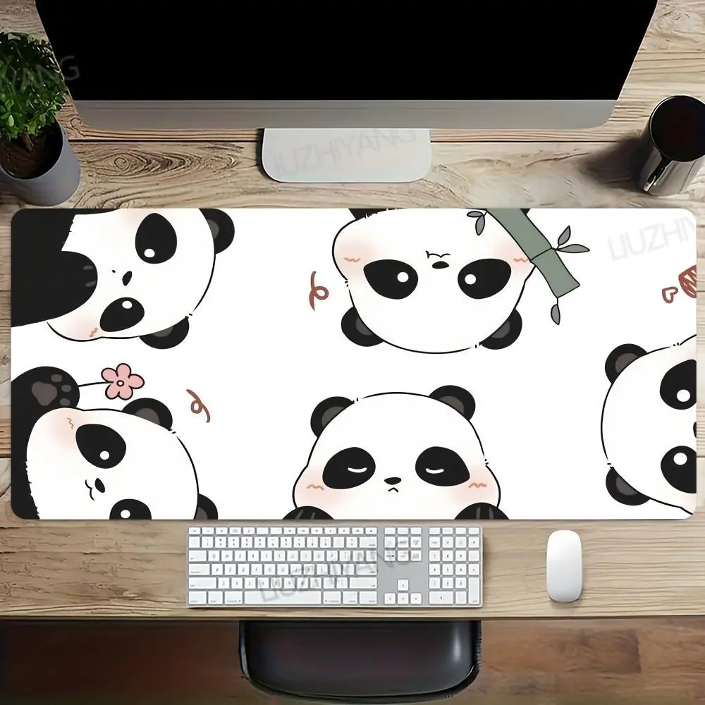 Cute Cartoon Panda Mouse Pad Large Gaming Accessory XXL Game Rubber Deskmats Non-Slip Computer Keyboard Mat Laptop Long Mousepad