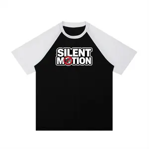 Contrast Raglan Sleeve Mesh T-Shirt