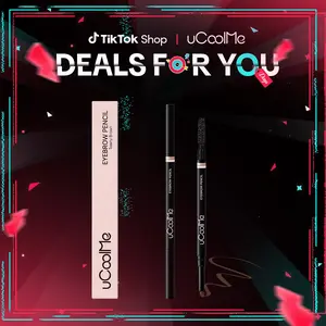 UCOOLME Smooth Machete Fine-Tip Pre-Filled Eyebrow Pencil - 1 Count Single Item Cosmetic, Waterproof, 24H Smudge-Proof, Long-Lasting Natural-Looking Brow Tool for Women, All Skin Types
