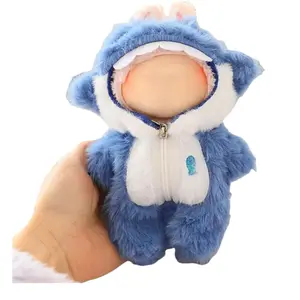 Handcrafted Crochet Shark Bodysuit for 17cm Doll, Premium with Accessories, Stylish Clothes for Unisex Dolls