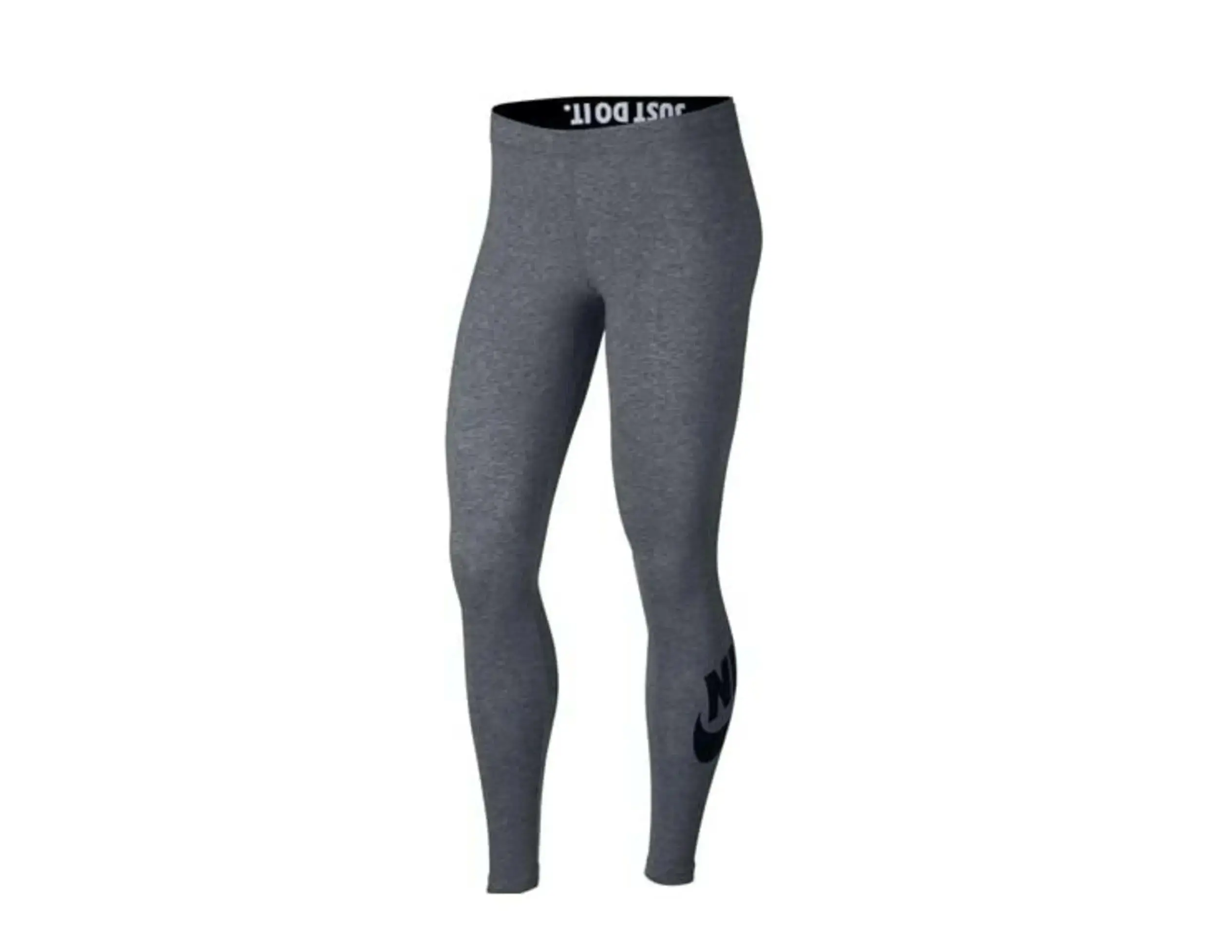 Nike Sportswear Leg-A-See Logo Leggings in Gray/Black Cotton | Women's
