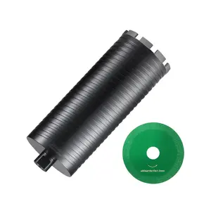 【fathersdaygift】VEVOR Core Drill Bit, 4.25" Wet/Dry Diamond Core Drill Bits for Brick and Block, Concrete Core Drill Bit with Pilot Bit Adapter and Saw Blade, 9.5" Drilling Depth, 5/8"-11 Inner Thread, Laser Welding