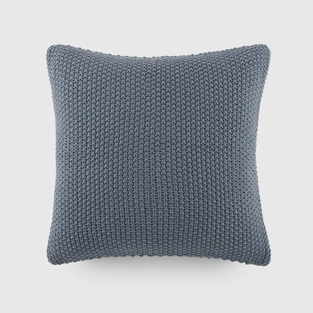 Seed Stitch Knit Throw Pillow Cover & Insert