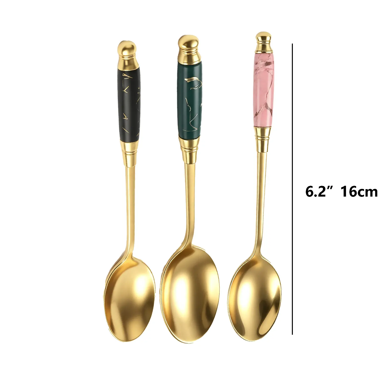 Random 1 Luxury Style Round Spoon OMixed Colors)