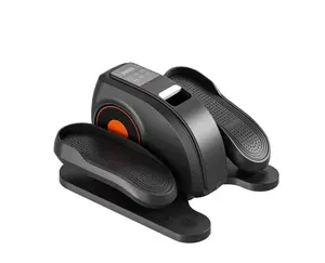 Under Desk Elliptical, Electric Seated Pedal Exerciser, with Display Monitor, Remote Control and LCD Display Monitor, Portable Leg Elliptical Machine for Home, Black